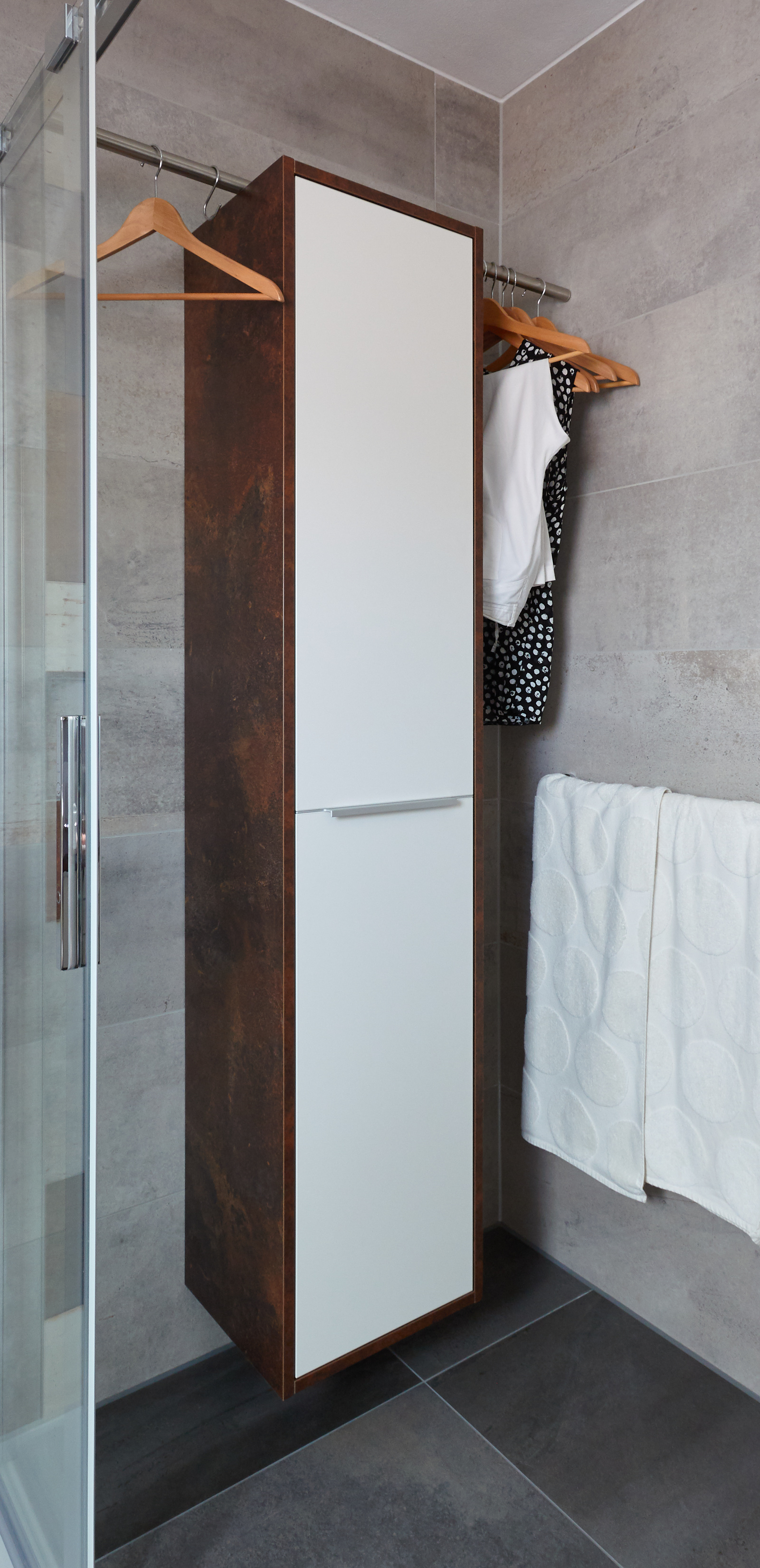 Badezimmer Dekor W1200 ST9 Porzellanweiß, F310 ST87 Creramic rusty